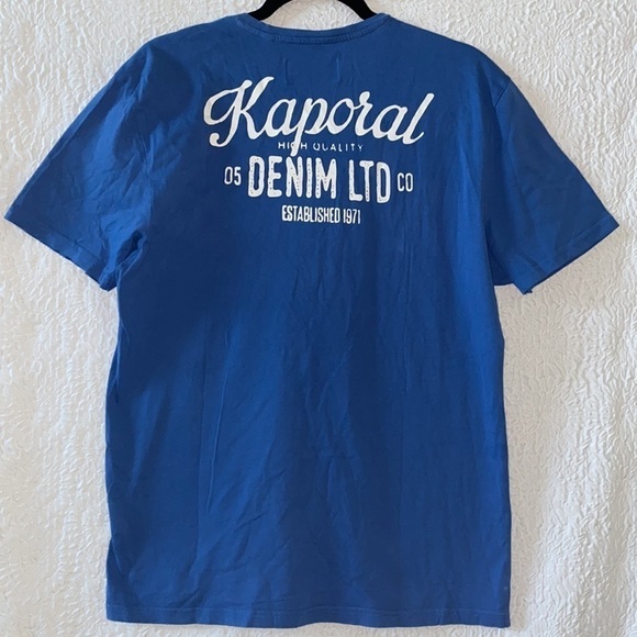 Kaporal Jeans V-Neck Short Sleeve Graphic Print T-Shirt - Picture 4 of 8